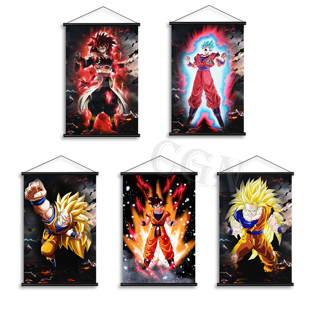 

Dragon Ball Poster Canvas Anime Wall Art Kakarotto Painting Mural Print SonGohan Pictures Living Room Decorative Hanging Scrolls