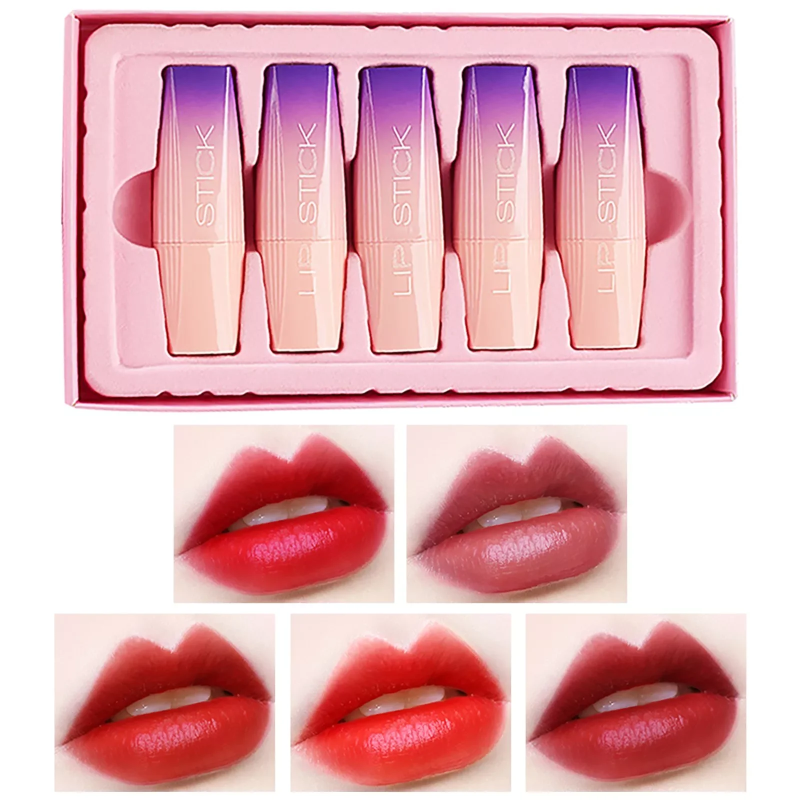 

NEW2023 6 Piece Liquid Lipstick Makeup Set Liquid Long Lasting Wear Non Stick Cup Non Fade Waterproof Lip Gloss