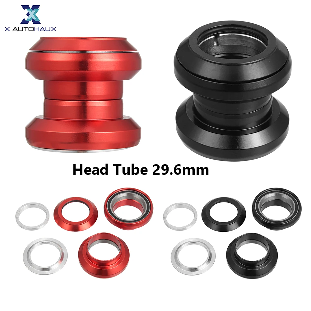 

X Autohaux Head Tube 29.6mm Threadless MTB Road Bike Bicycle Sealed External Bearing Headset Black Bicycle Parts