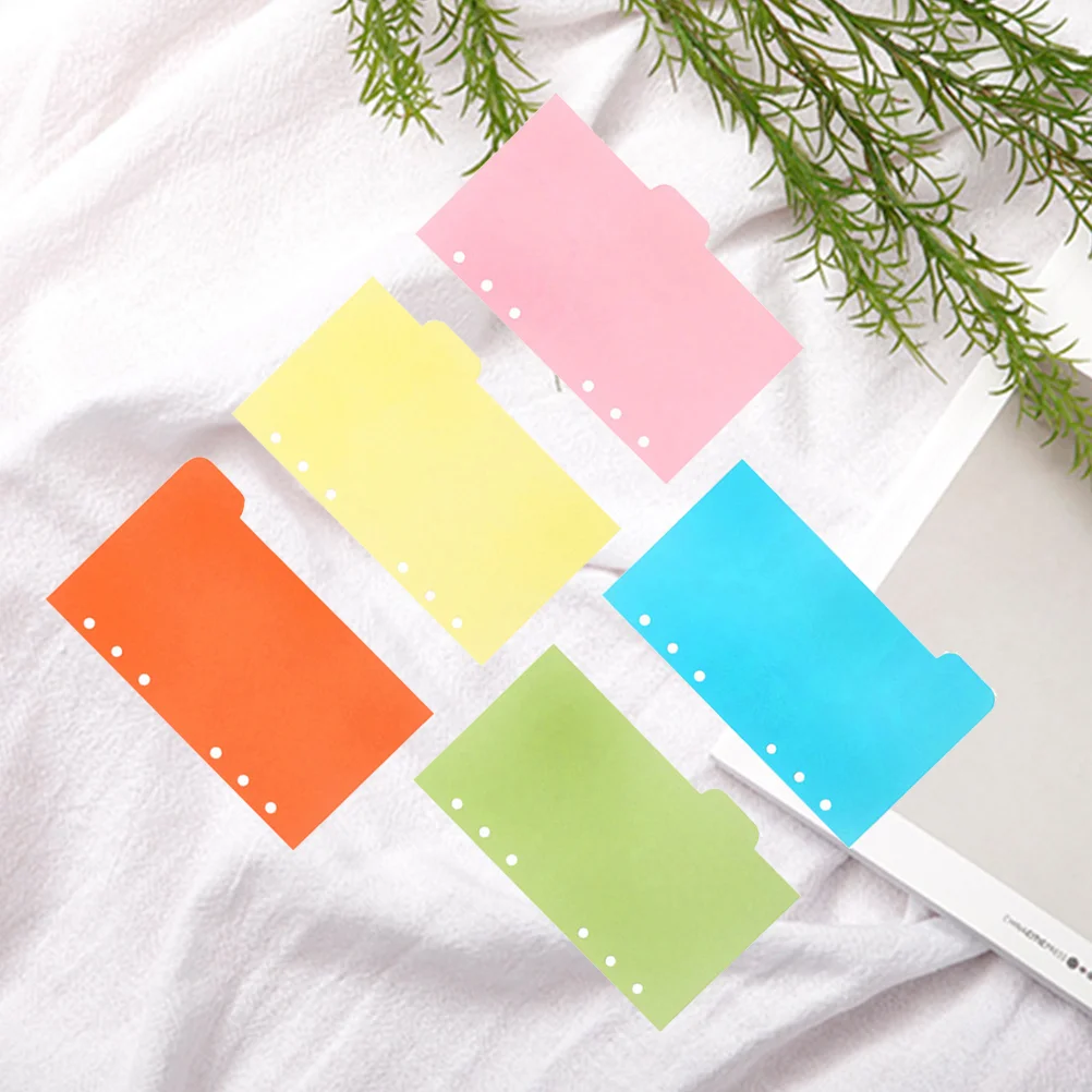 

25PCS A6 Divider Set Colored Binders Divider Index Cards Notepad Notebook Accessories School Stationery
