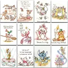 Алмазная живопись Disney Бэмби, полноразмерная и круглая вышивка, мозаика 5D, домашняя роспись, Декор, мультяшная Вышивка крестиком, Дамбо кродос