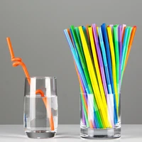 100 pcs color disposable straw bending art drinking straws plastic straws drink juice cocktail pack party rietjes plastic lang