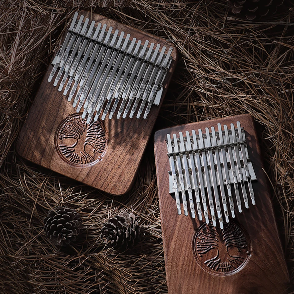 Новая двухслойная круглая клавиатура hlру Kalimba с 24/34 клавишами черный орех для