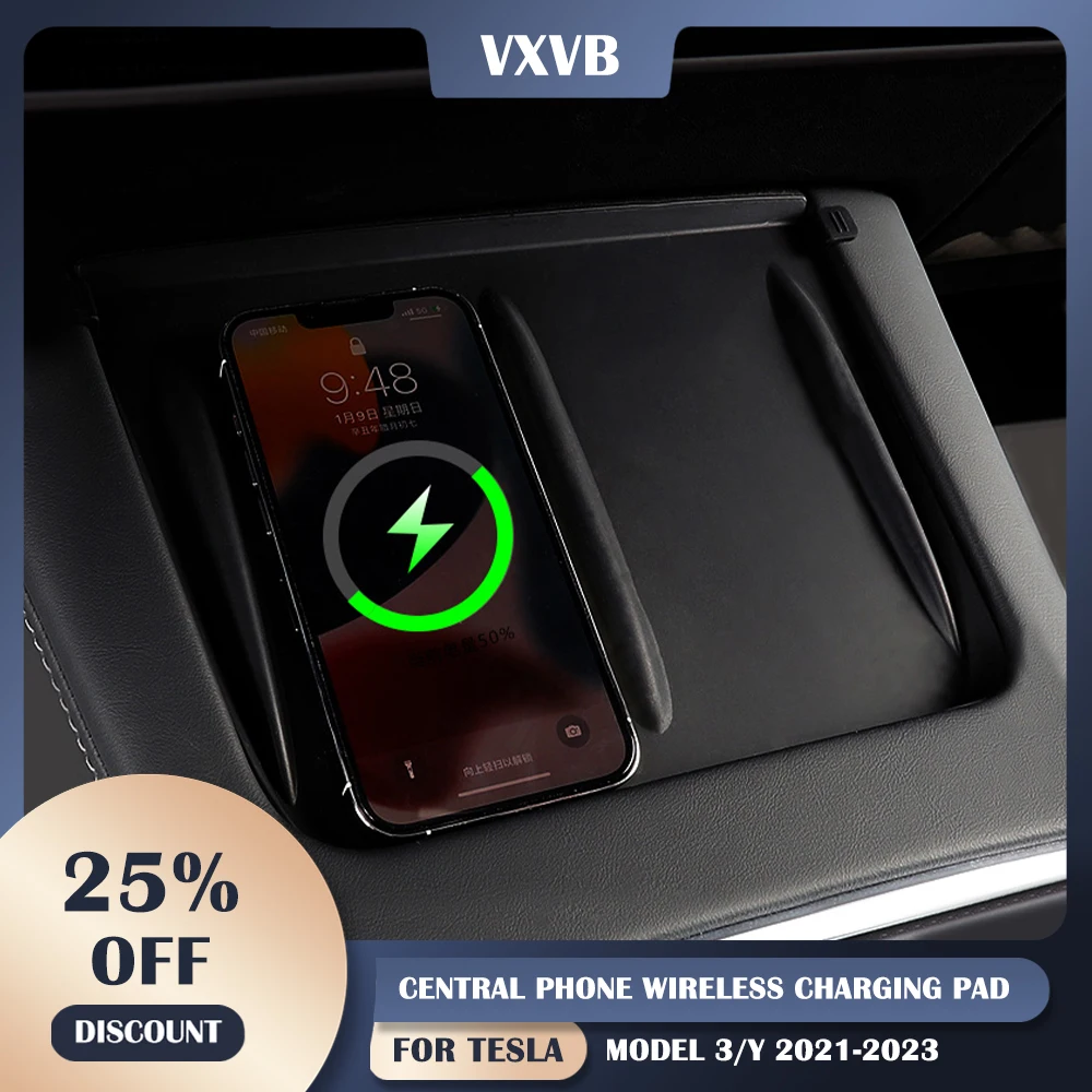 

Charging Mat Waterproof Mobile Phone Charging Anti-Slip Pad Silicone Easy to Clean Durable Protective 2022 For Tesla Model 3/Y