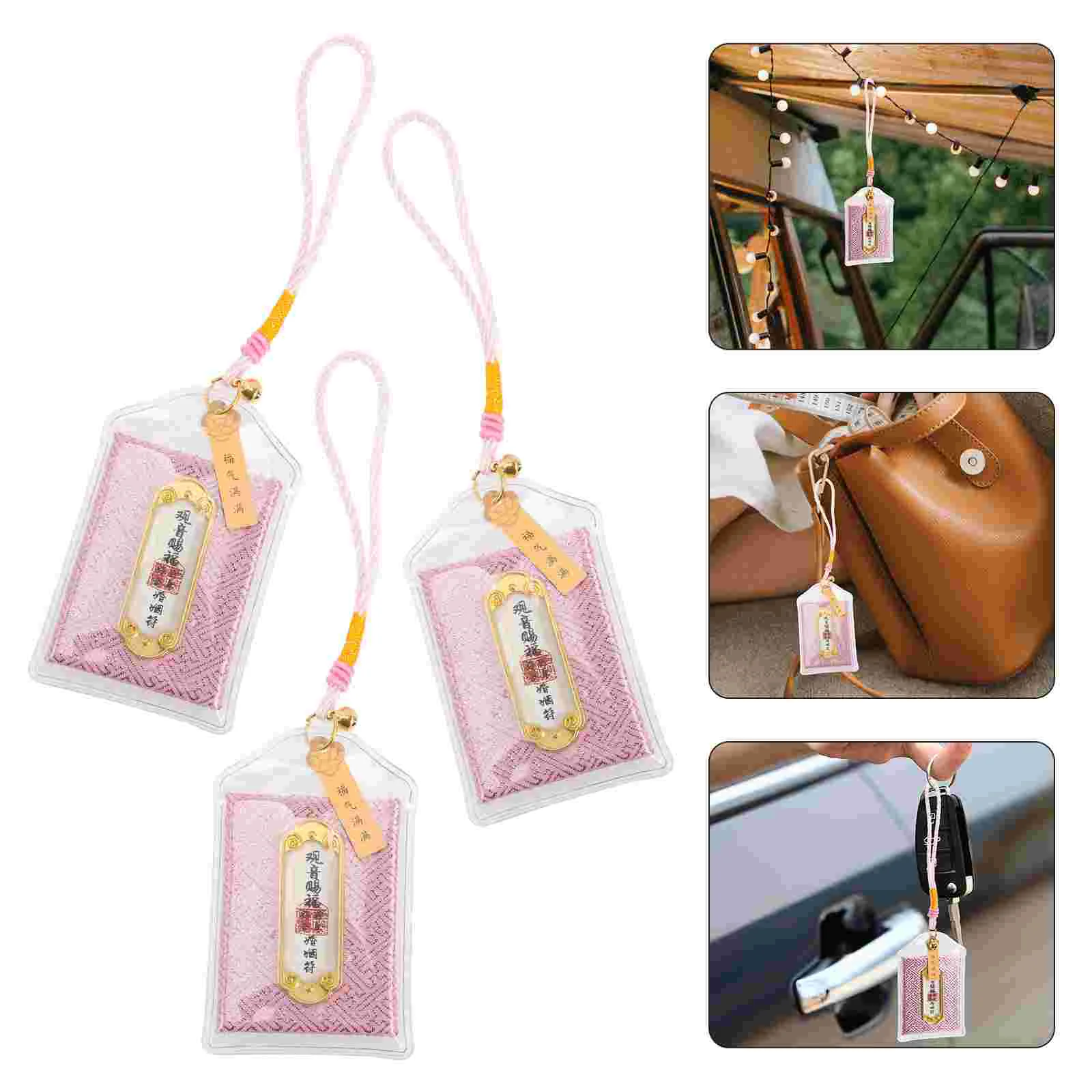 

Charm Japanese Luck Good Omamori Lucky Amulet Pendant Shrine Charms Blessing Car Shui Feng Cat Ornament Fortune Decor Necklace