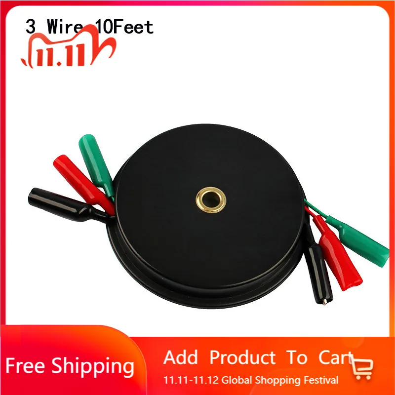 

Three Chuck Portable Retractable Extension Test Lead Adjustable Tool Durable Wire Reel Car Repair Auto Multimeter Connection