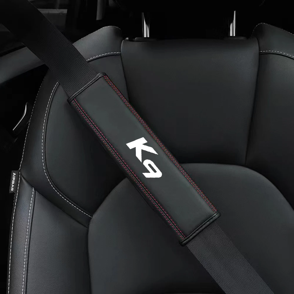 

1pcs High Quality Leather Car Seat Belt Safety Cover Shoulder Strap Pad for K9 Kia Shoulder Protector Car Accessories