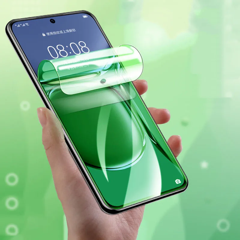 

For Huawei P50 P30 P20 P40 Pro Plus P50e Green Light Hydrogel Film Mobile Phone Protective Film Soft Eye Protection Anti-blue
