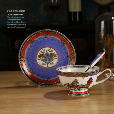 

Фарфоровая кофейная чашка Horse bone, Высококачественная Роскошная кофейная чашка, британская Золотая вечерняя чашка