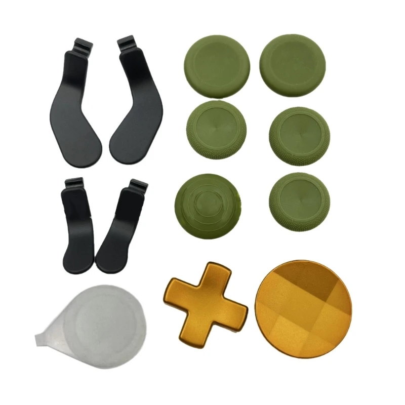 

Metal D-Pad Trigger Paddles Replacement Thumbstick for xbox One Controller Series 2 Parts Repair Accessories Bag