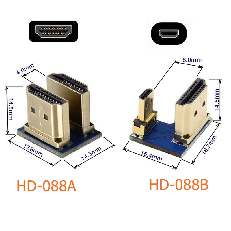 

Разъем Elecrow HDMI, Стандартный HDMI на Micro HDMI, для 5-дюймового экрана HDMI Raspberry Pi, для Raspberry Pi 2B/3B/3B +/4B