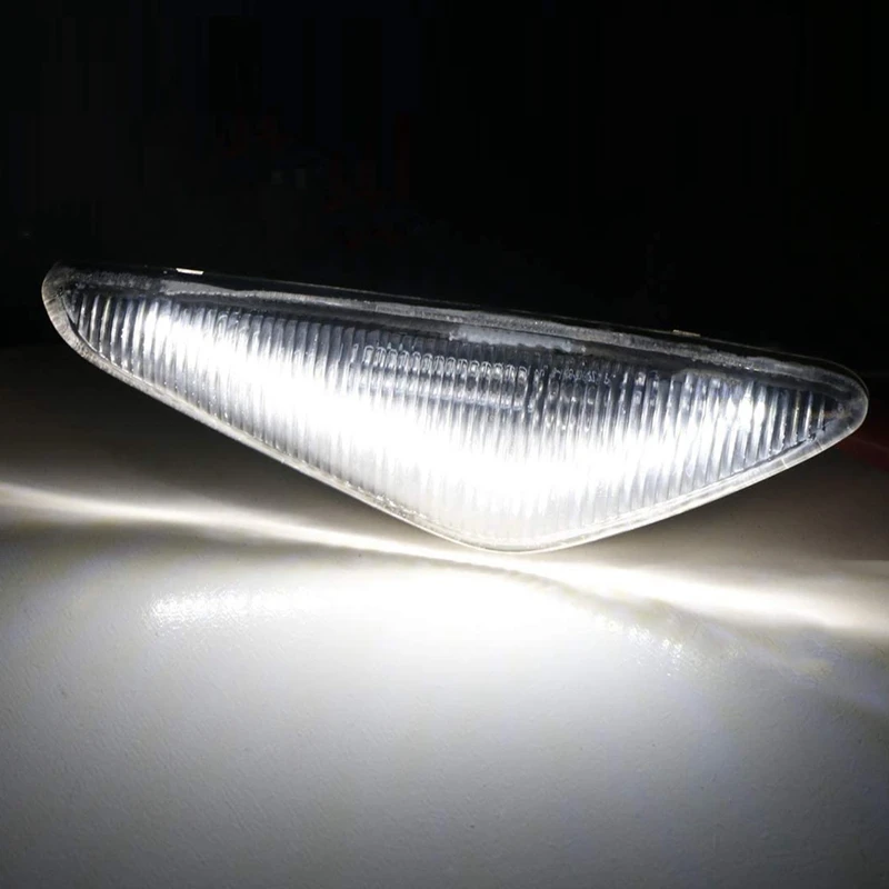 Автомобильная прозрачная линза белая фотовспышка боковой маркер для BMW X3 X5 X6