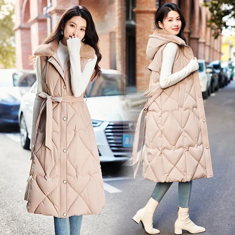 Осень-зима 2022 хлопковые жилеты большого размера пальто без рукавов женский жилет