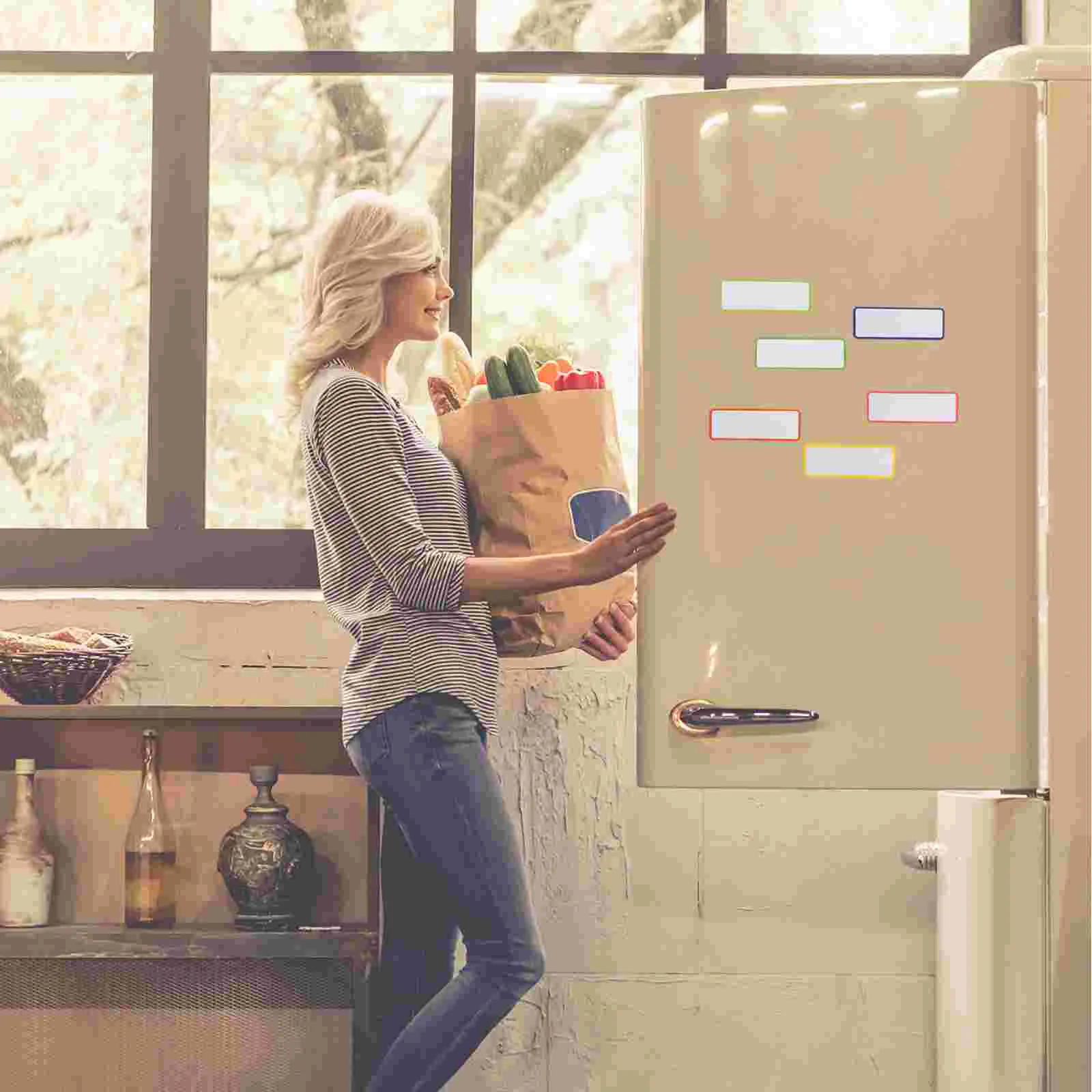 27 шт. магнитные этикетки наклейки для доски магниты на холодильник стираемые