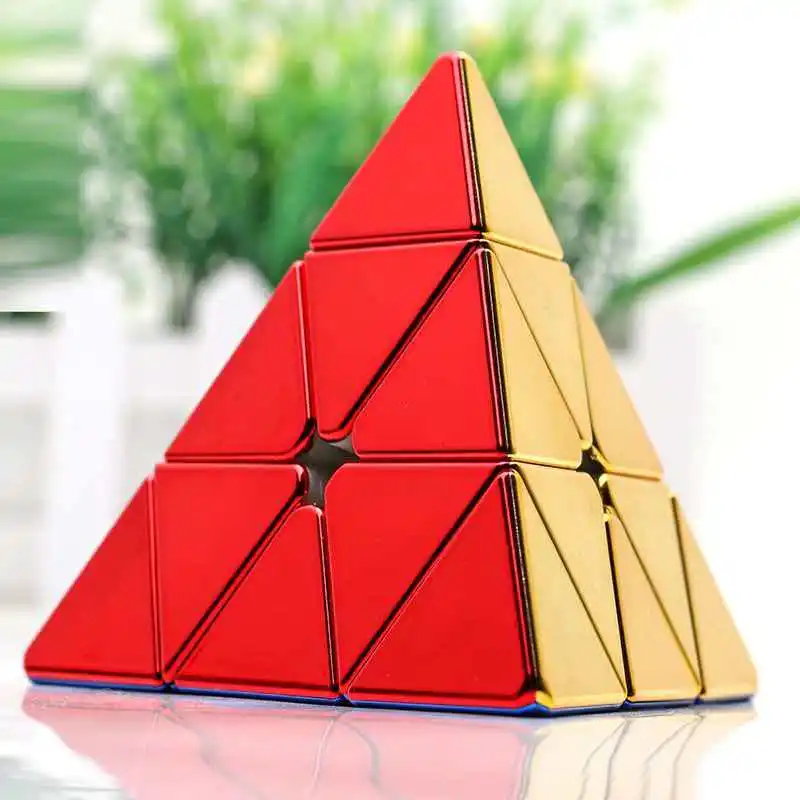 Фото Блестящий пирамидальный скоростной кубик 3x3x3, развивающий интеллектуальный вызов, подарки для взрослых и подростков, сенсорные антистресс-игрушки для успокоения, кубик Рубика. №2