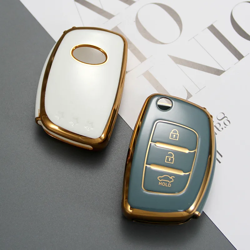 

TPU Car Key Cover Case For Hyundai Folding Langdong Shell Name Figure IX25 Rena IX35 Tucson Sportage Accessories