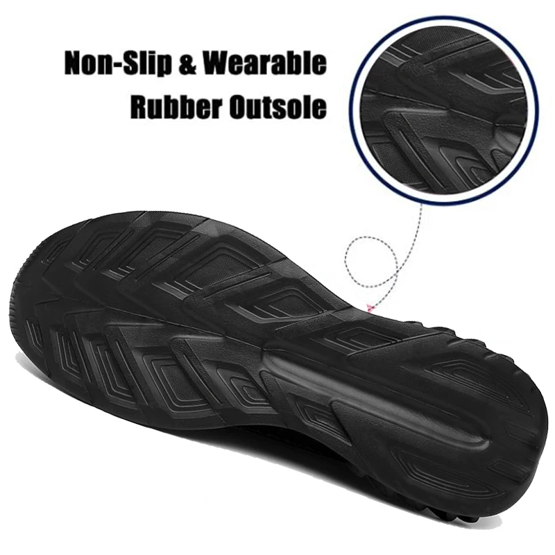 Outdoor Breathable Men Work Safety Shoes Anti-smashing Steel Toe Cap Working Boots Men Sports Shoes Hiking Shoes Plus Size 39-47