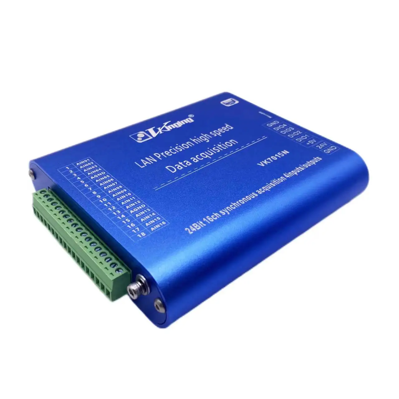 VK7015N Ethernet data acquisition card labview 24-bit 16-channel 32K synchronous sampling