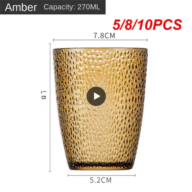 

5/8/10PCS 2023 Creative Drink Cup Drop-resistant Acrylic Cup Transparent Beer Cup Kitchen Accessories Household Color