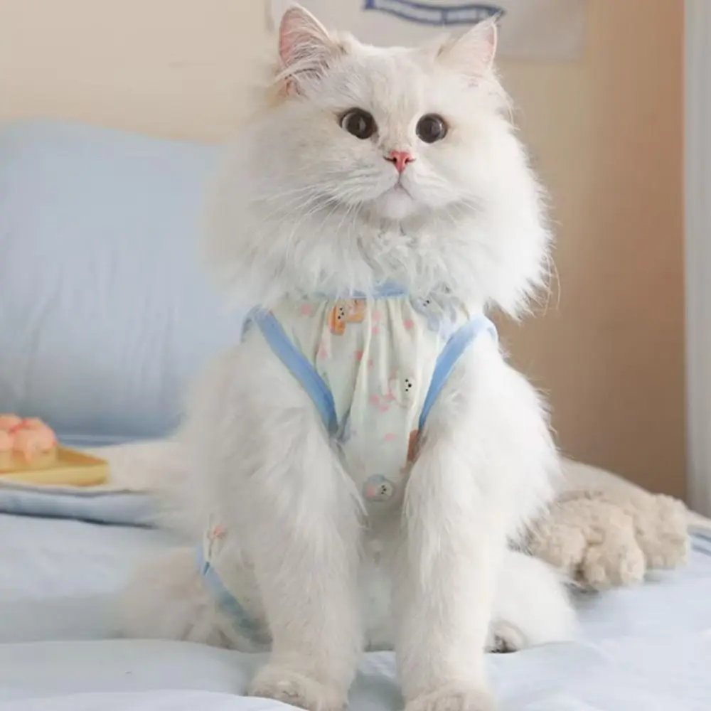 Фото Высокоэластичный дышащий мягкий костюм для стерилизации кошек, одежда для восстановления кошек, удобный костюм для отлучения от груди с рисунком собаки №5