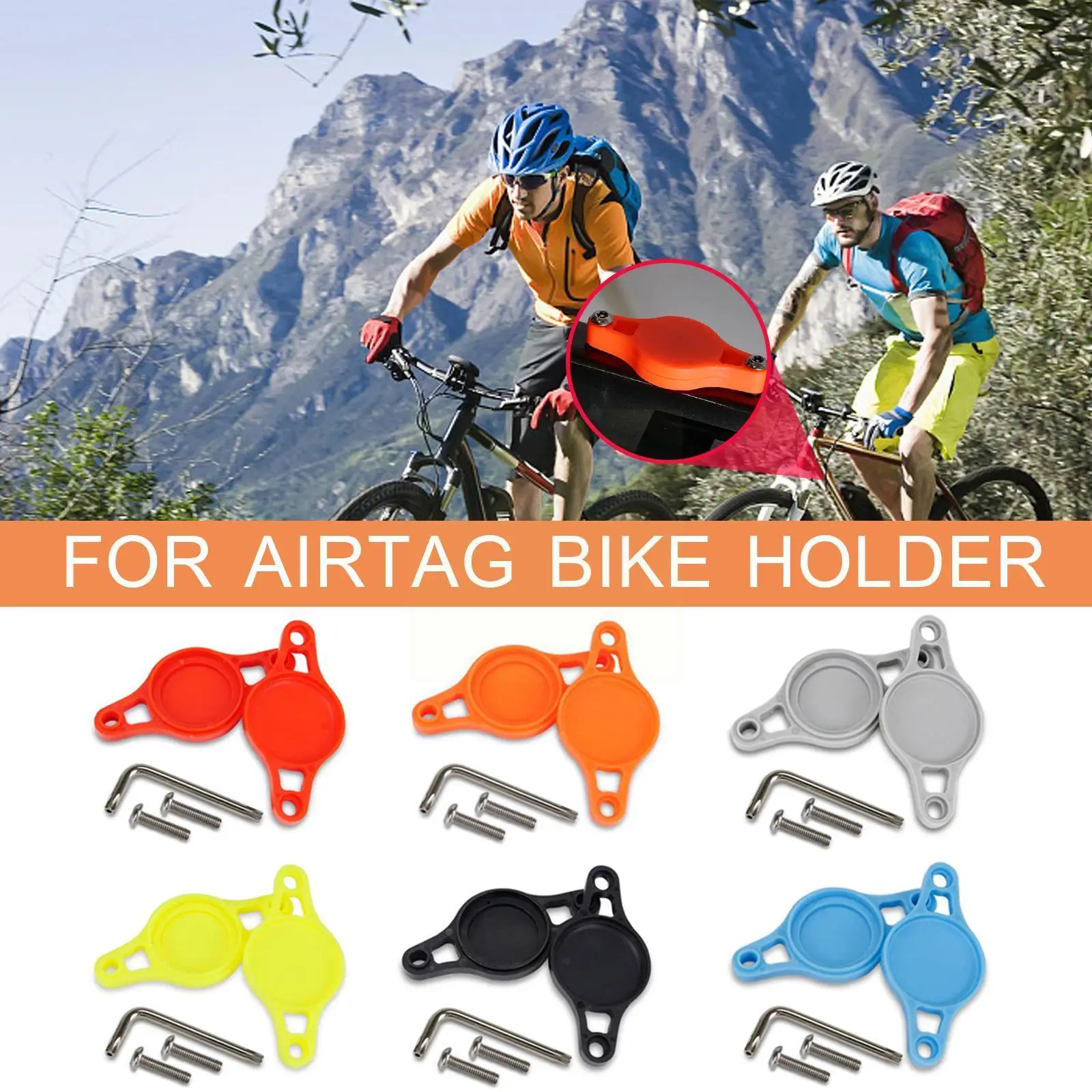 

Bicycle Mount Locator Protective Cover Waterproof Anti-Theft Bike Holder Chaser Protector For AirTags Protective Case Y0S4