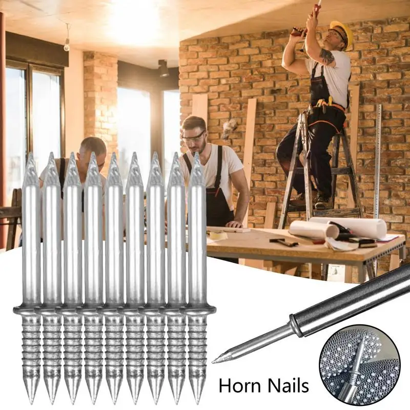 

Cement Nails No Trace Double-Headed Sheep Horn Nails Set Sturdy Rustproof Carbon Steel Nails For Skirting Line Cement Accessory