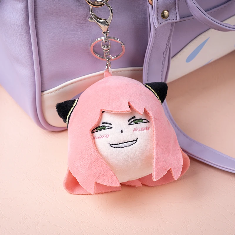 

Original 1pc Spy x Family Anya Plush Pendant Keychain Figure Toy Cartoon Key Chain Plush Stuffed Doll Schoolbag Accessories