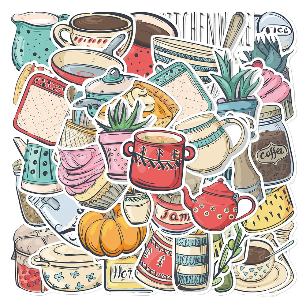 10/30/50 шт. наклейки для кухни с рисунком