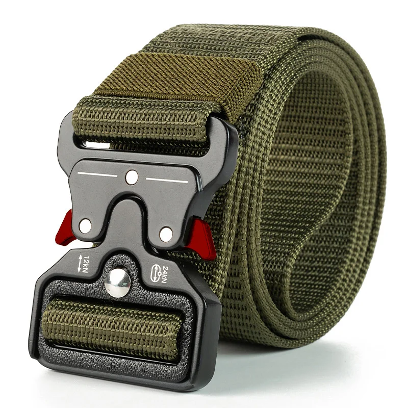 Genuine  belt quick release outdoor military belt soft real nylon sports accessories men and women black belt