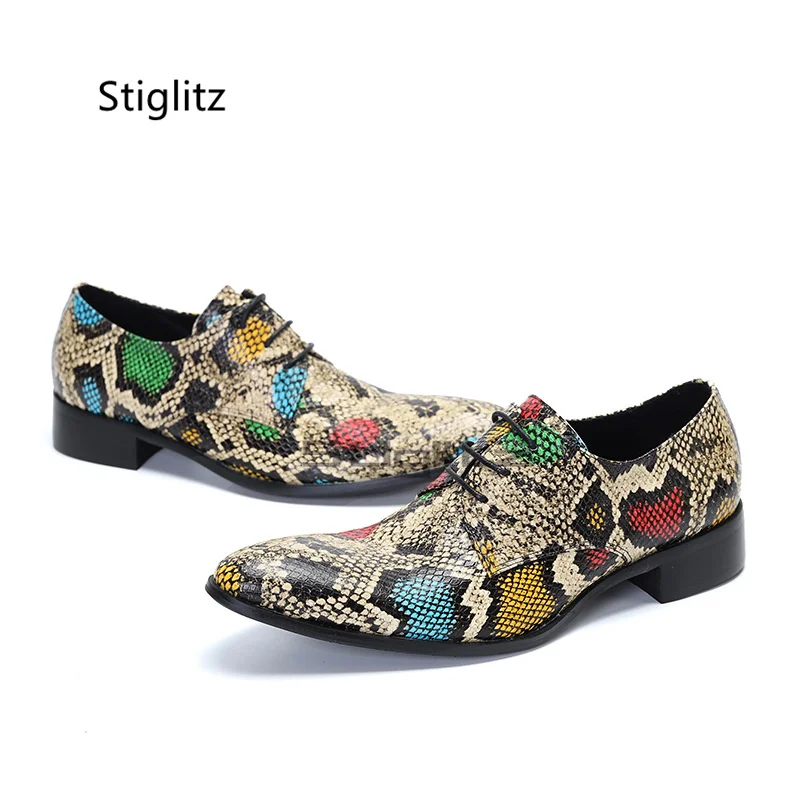 Кожаные туфли с принтом аллигатора для мужчин деловые модельные мужская обувь в