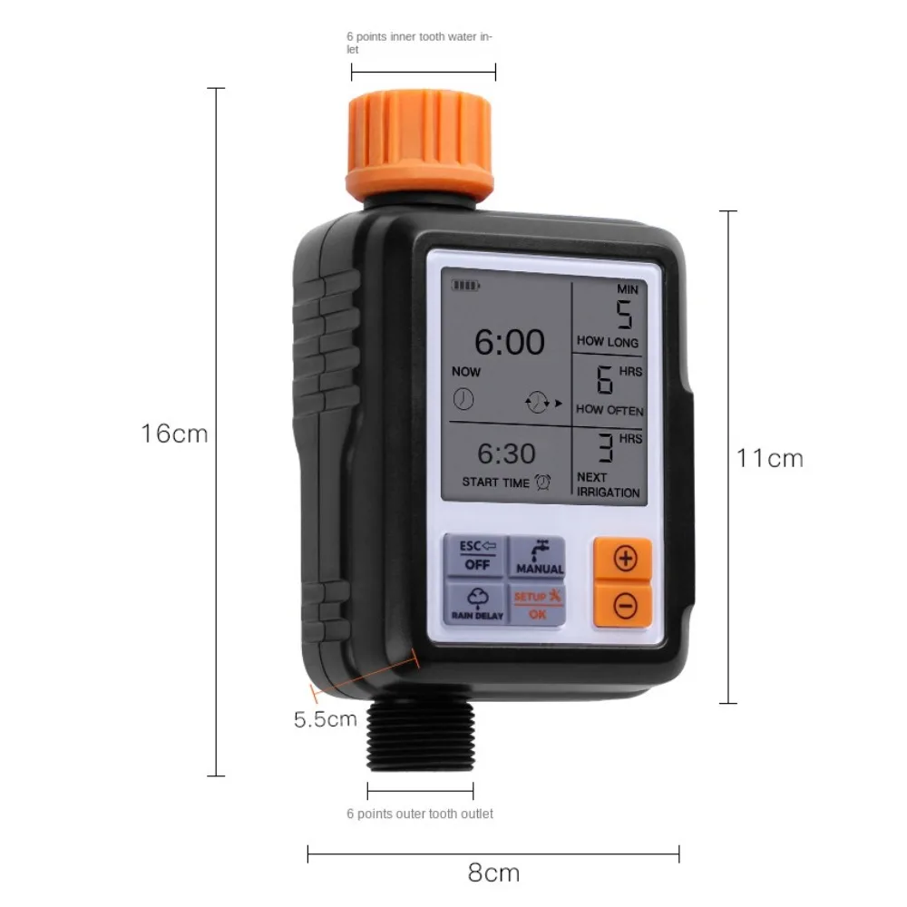 Автоматическая машина для полива с большим ЖК-дисплеем простая в использовании