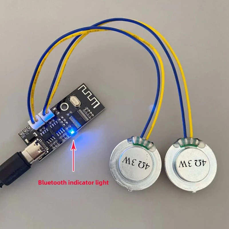 Фото SOTAMIA 27 мм резонансный вибрационный динамик 4 Ом 3 Вт, DIY Bluetooth-колонка 5 Вт x 2, модуль аудиоприемника Bluetooth-усилителя мощности №4