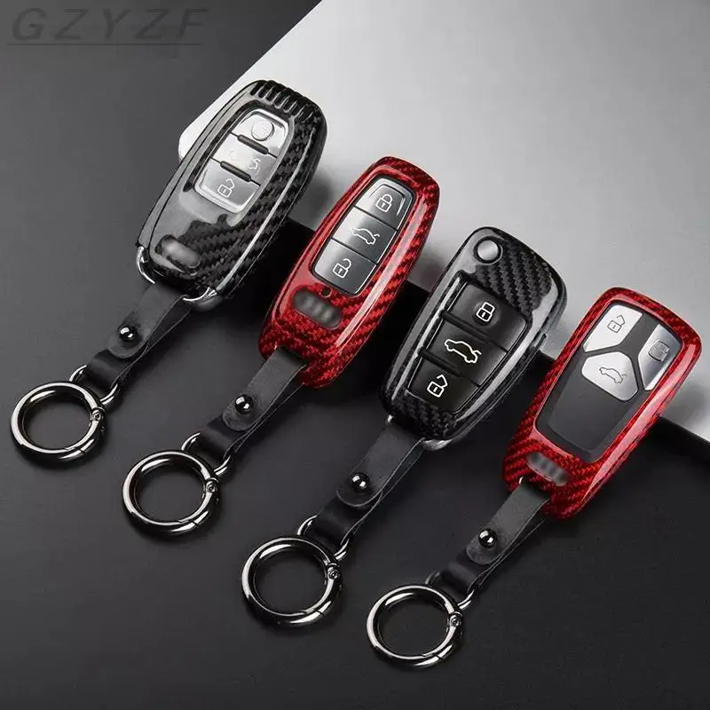 

Carbon Fiber Key Case Cover For Audi A1 A3 8P 8V 8L A4 A4L B6 B7 B8 A5 8T A6 C5 C6 C7 A7 4G A8 4E D3 D4 8N 8J Q5 Q7 TT S3 4 6 8