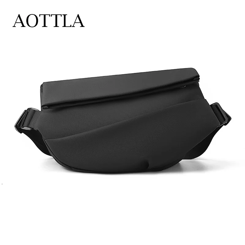 

AOTTLA Unisex Chest Bag High Quality Women Shoulder Bag Fashion New Men Crossbody Backpack Multi-Function Solid Color Men's Bag