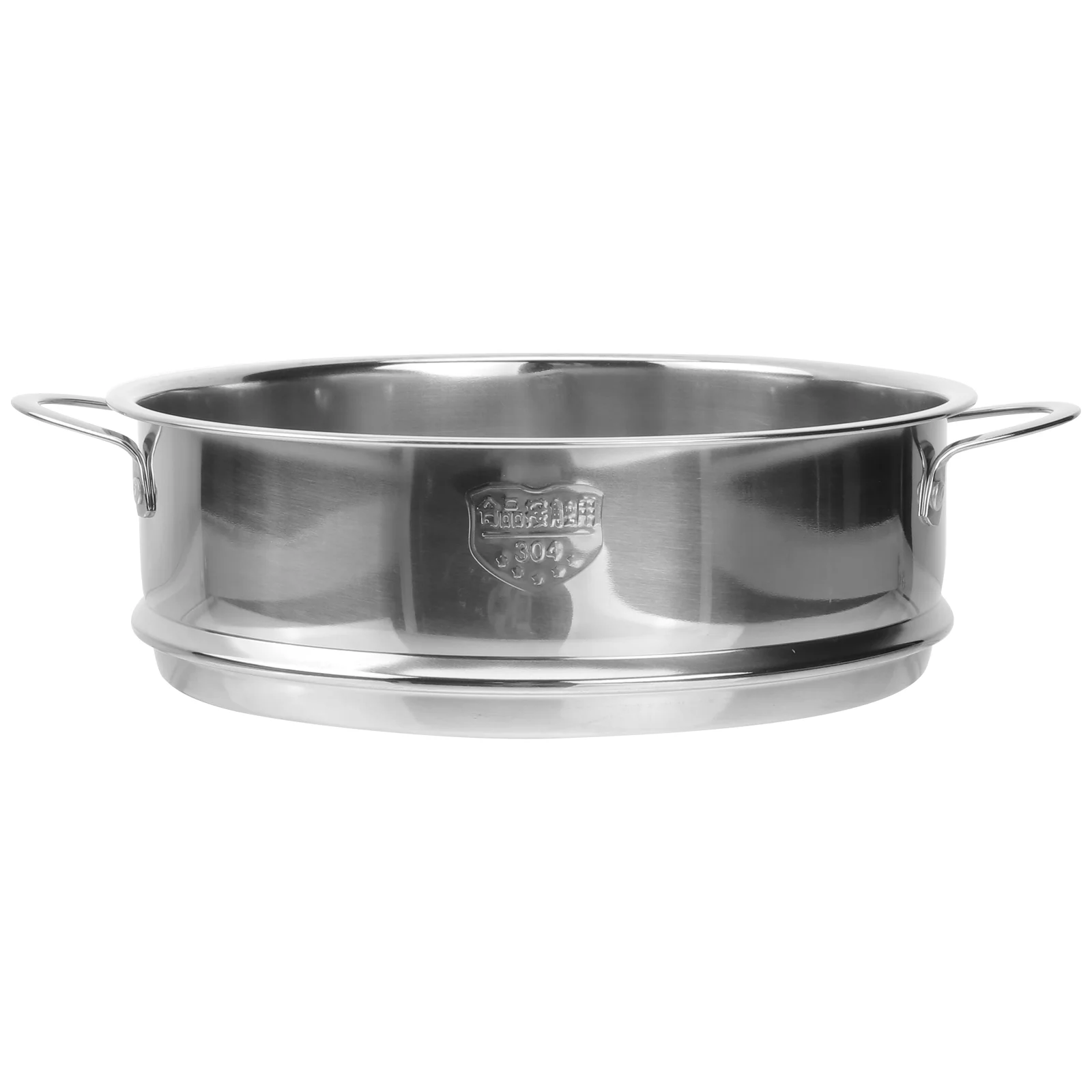 

16cm Stainless Steel Wooden Trays Bun Steamer Grid Double Handle Steaming Colander for Home Restaurant