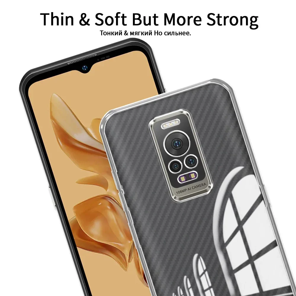 Для Ulefone Armor 17 Pro Чехол Прозрачная мягкая силиконовая искусственная кожа для 17Pro