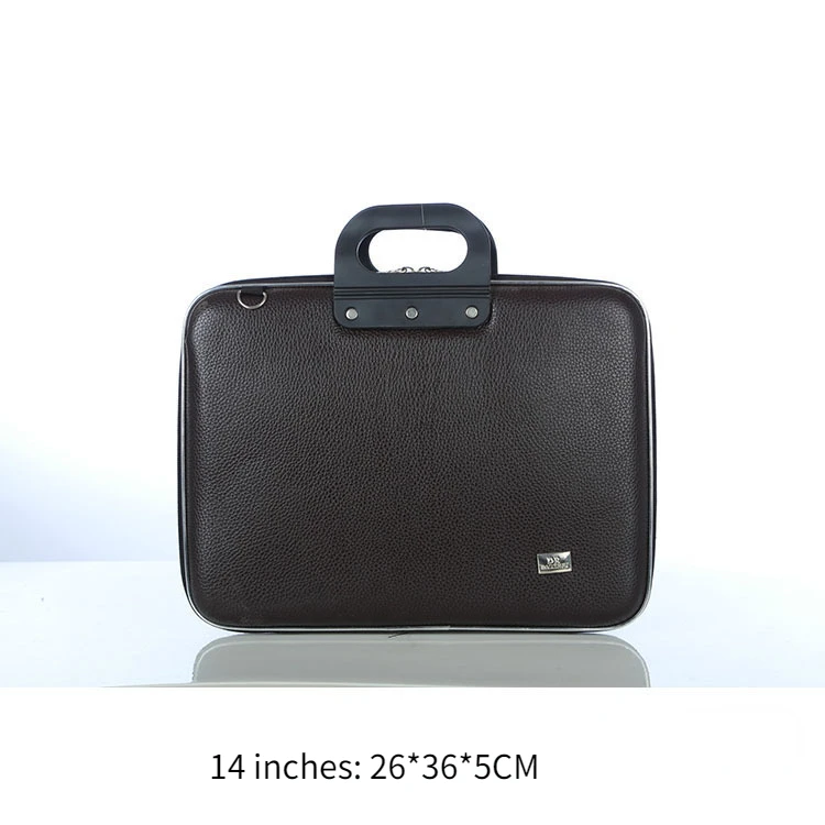 Men's Bags Business Hard Shell Briefcase Computer Bag Pu Handbag Laptop Bag IPad Tablet Computer Unisex Solid Color Work Bag