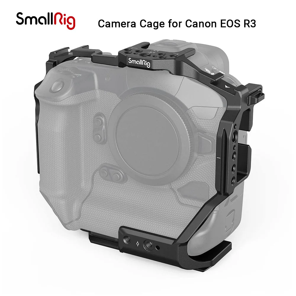 

Клетка SmallRig для Canon R3 Встроенная пластина для Arca-Swiss для быстрого переключения между ручным штативом и стабилизатором-3884