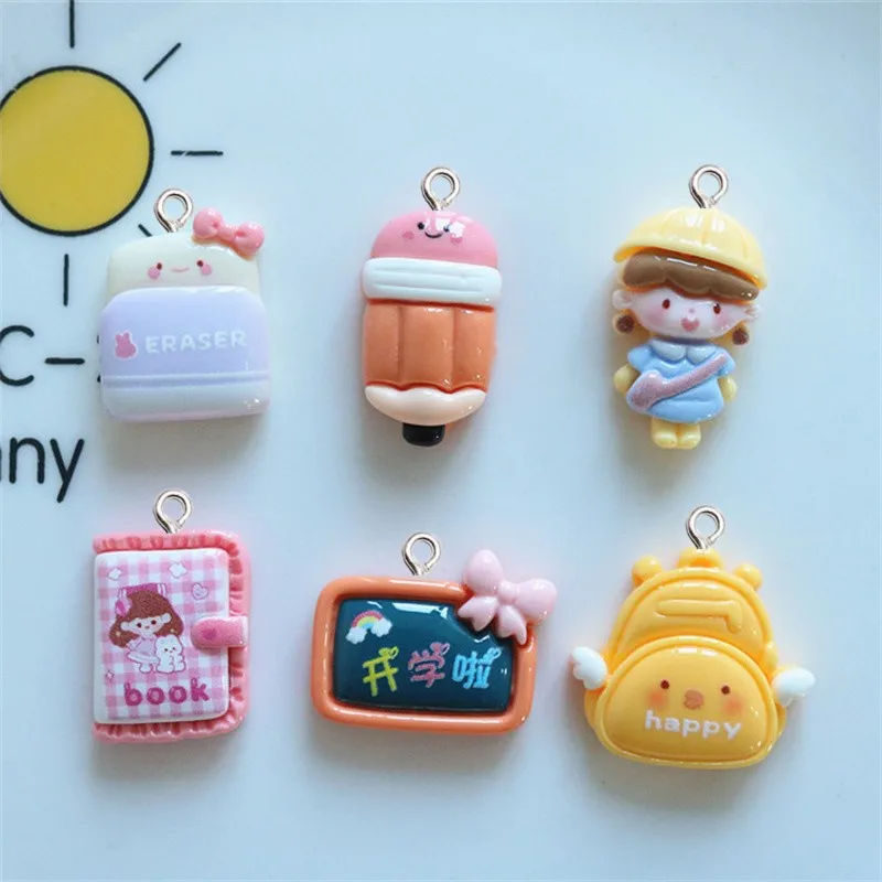 10 шт. карандаш с рисунком доска подвески из смолы креативный декор для телефона