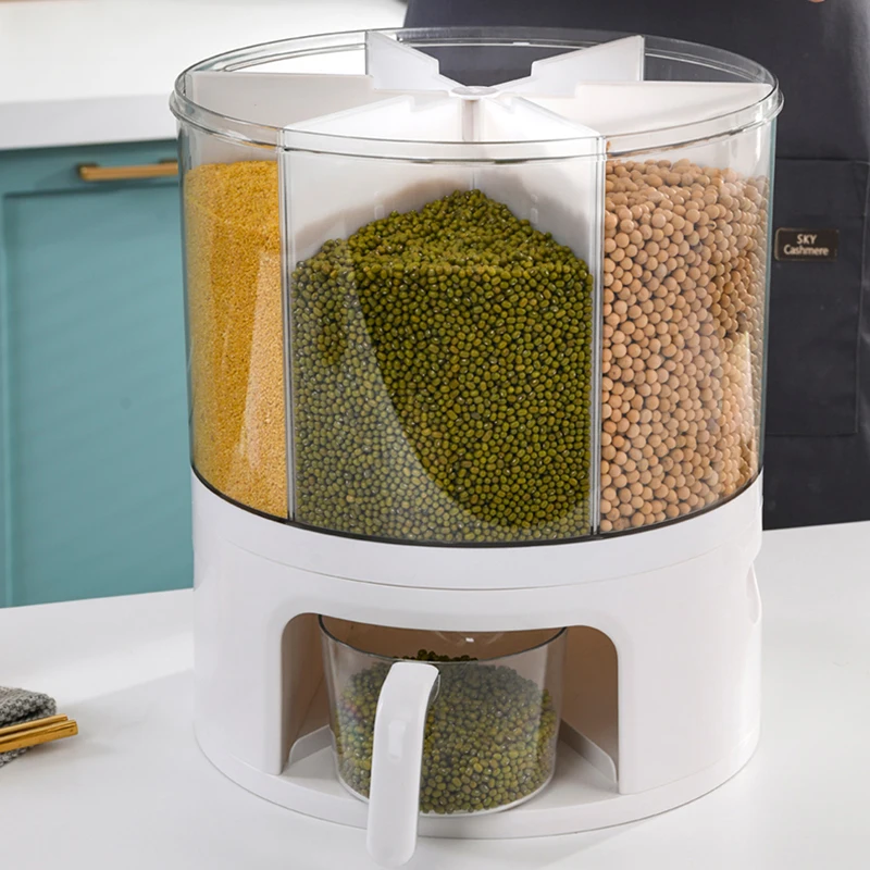 

Airtight Grains Storage Jar Food Container Spice Cereal Dispenser Smell Proof Storage Bucket Kitchen Rangement Household Items