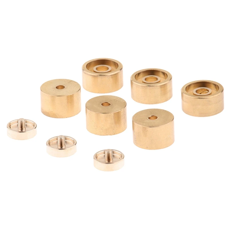 

9Pcs Trumpet Valve Finger Buttons Valve Cap Screw Trumpet Repair Accessories Golden