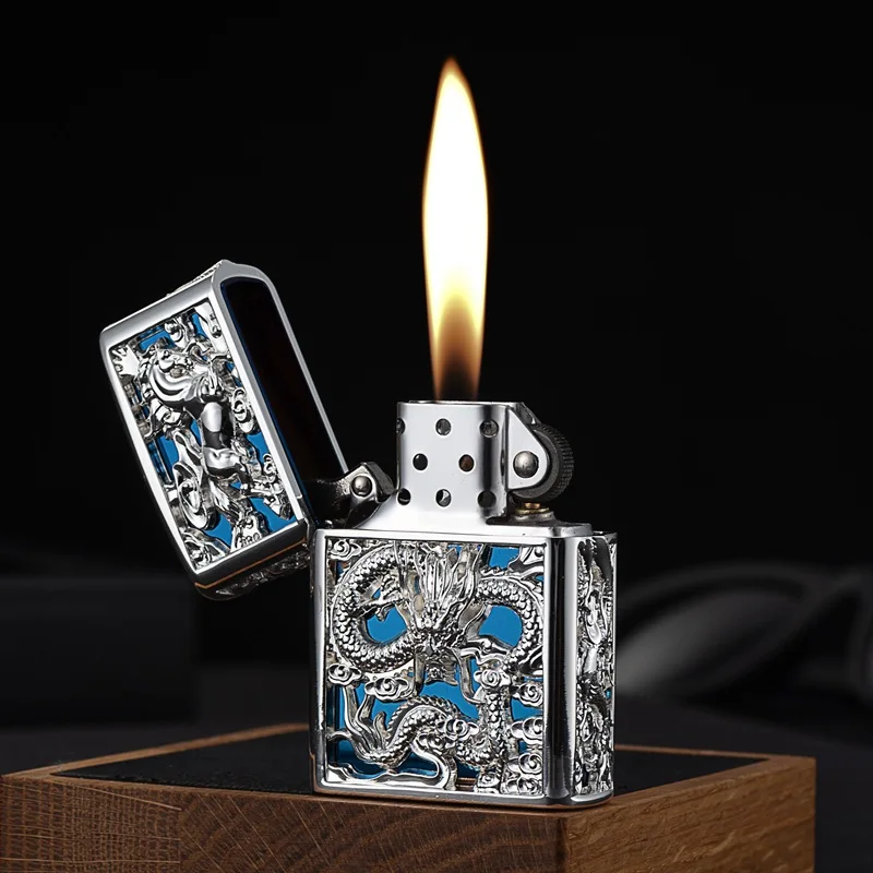 

Dragon Horse Spirit Armor Embossed Series Pure Copper Kerosene Lighter