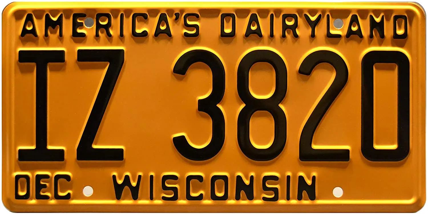 

Metal Stamped License Plate, Famous Machines That Show 70s, IZ 3820