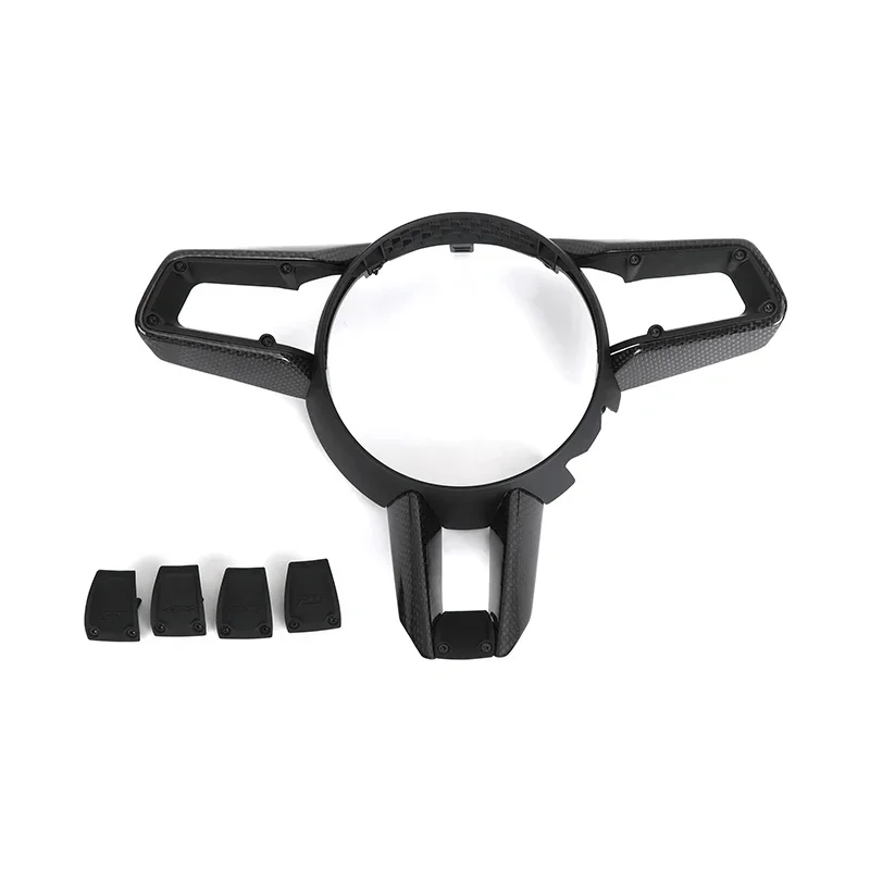 Глянцевая отделка рулевого колеса из углеродного волокна средняя крышка для Porsche