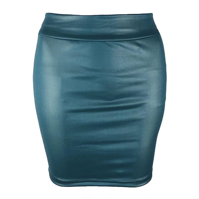 

Women Pu Leather Skirt Women Solid Black Mini Skirt Package Hip High Waist Skirts For Women Sexy Bottoms Clothing Jupes