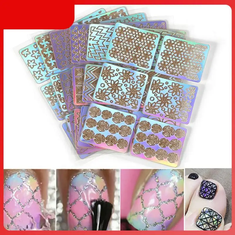 

6 шт., разноцветные лазерные наклейки