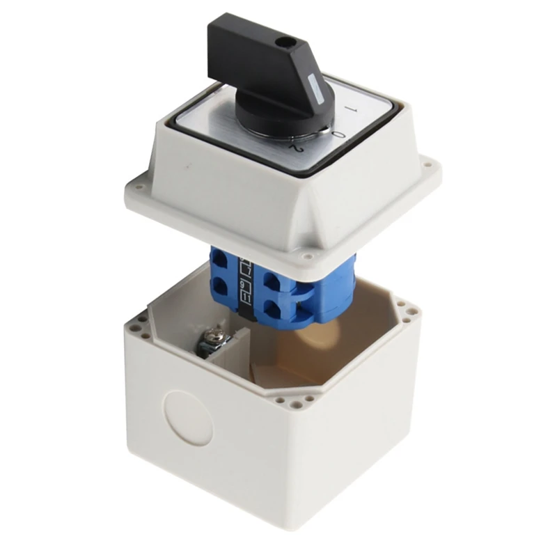 

Changeover Switch 3 Position Selector Switch Box 12 Terminals 63A 690V Universal Latching Selector Switch LW26-63/3-Box