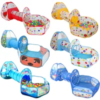 Children's Ball Pool Piscina De Bolas Play Tent Crawling Tunnel Throwing Basketball Pool 3 In 1 Small Combination Foldable Pool