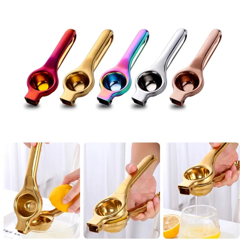 

Lemon Squeezer Stainless Steel Orange Fruit Juicer Squeezer Orange Juicer Handle Press Multifunctional Kitchen Tools