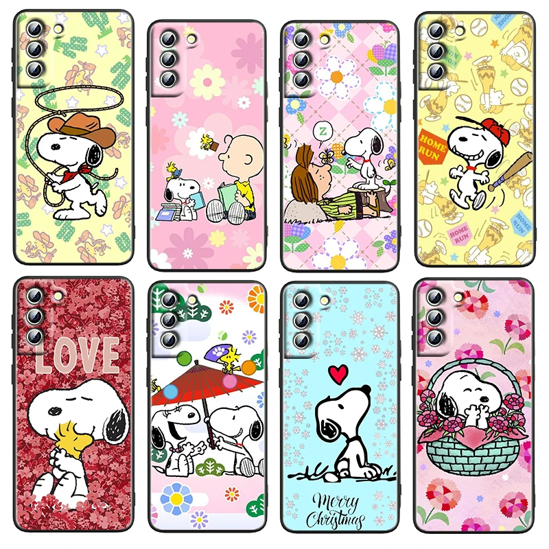

Naughty Snoopy Print For Samsung Galaxy S22 S21 S20 FE Ultra Pro Lite S10 5G S10E S9 S8 Plus Shockproof TPU Phone Case